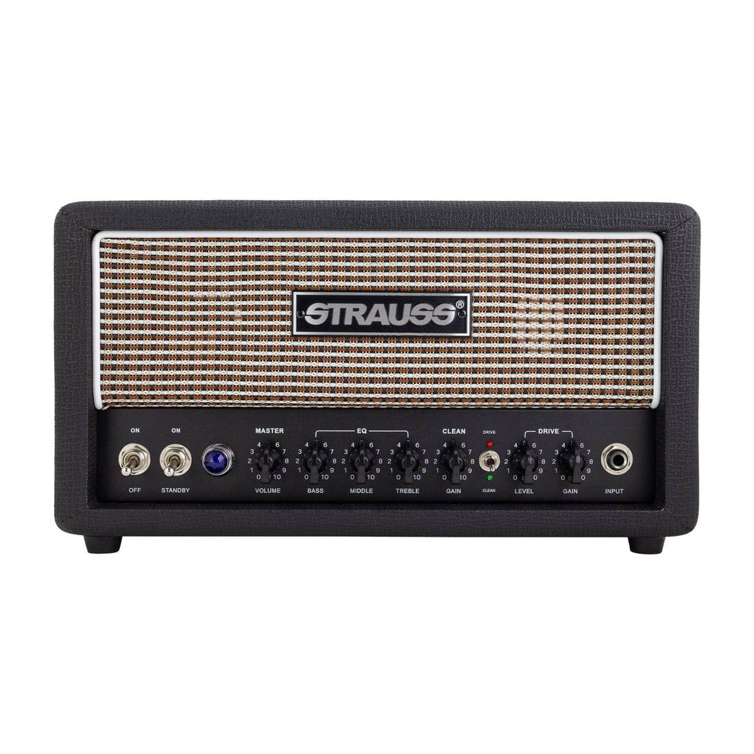 Strauss SVT-H20C2 20/5 Watt Valve Twin Channel Amplifier Head Black