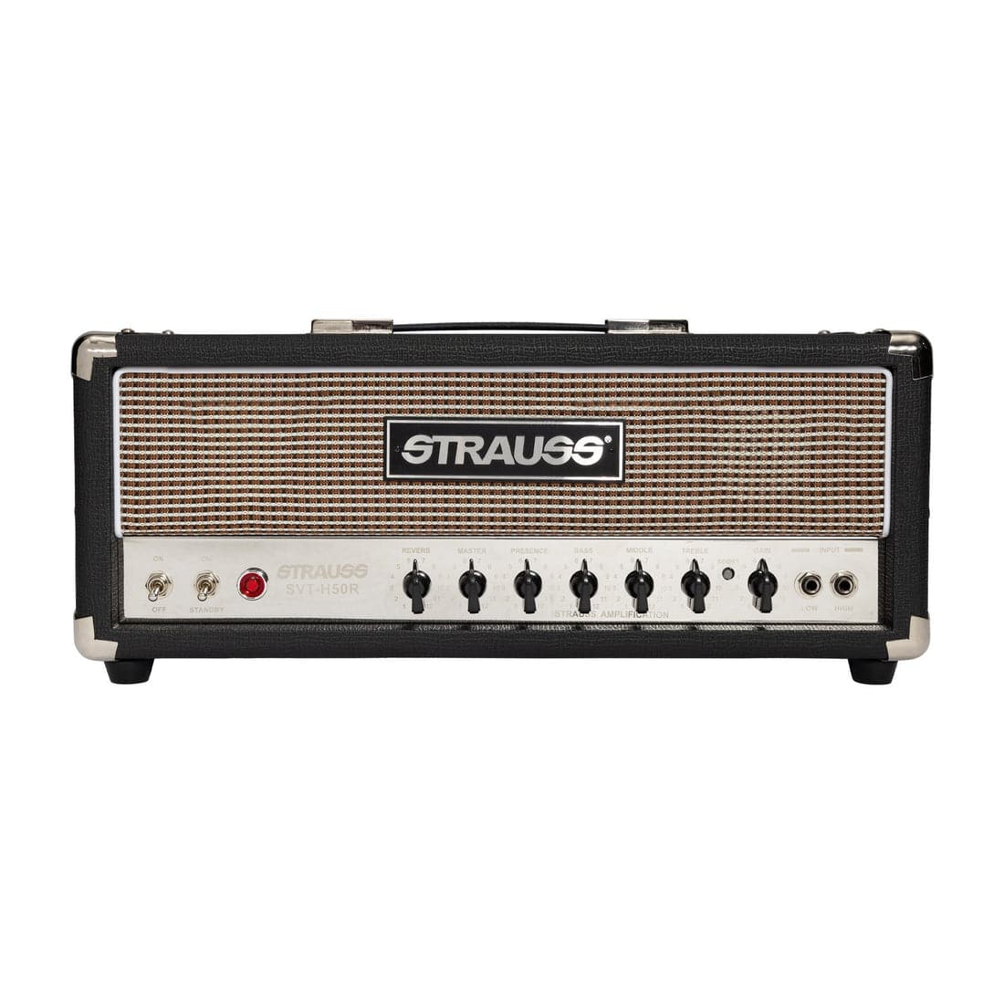 Strauss SVT-H50R 50 Watt Valve Amplifier Head with Reverb Black