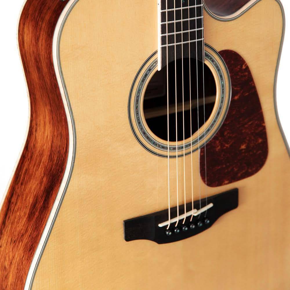 Takamine G90 Madagascan Dreadnought AC/EL Guitar with Cutaway in Natural Gloss Finish