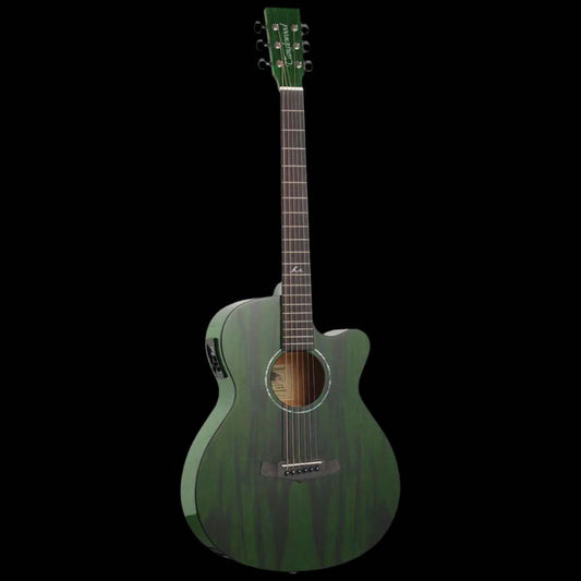 Tanglewood TA4-CEGR Azure SuperFolk C/E Pacific Walnut Aurora Green Gloss - GIG Guitars