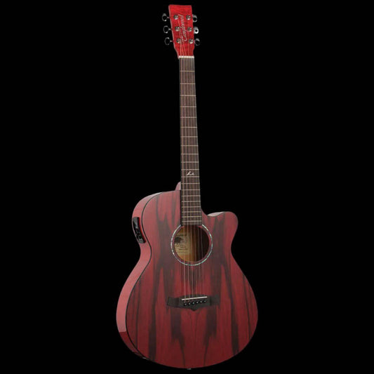 Tanglewood TA4-CERD Azure SuperFolk C/E Pacific Walnut Shimmer Red Gloss - GIG Guitars