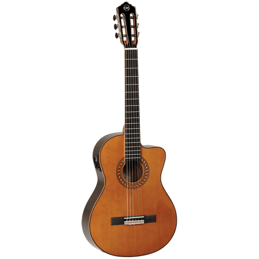 Tanglewood TWEMDC5 Enredo Madera Dominar Solid Cedar Top Classical Cutaway/Electric Guitar - GIG Guitars