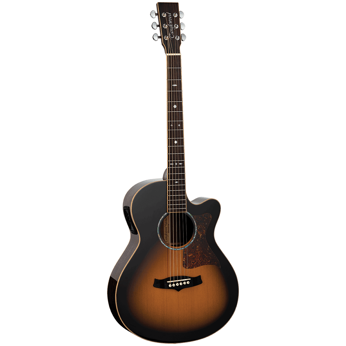 Tanglewood TW45RVSE Sundance Reserve All Solid Superfolk C/E Vintage Burst Cedar Top with Case - GIG Guitars