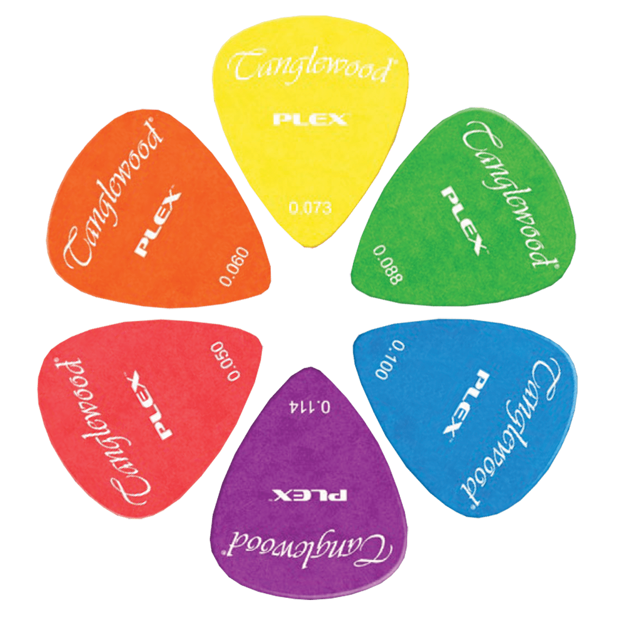 Tanglewood TWPP2 Plex Picks Pack of 12 .060 Orange Tanglewood Guitars Picks