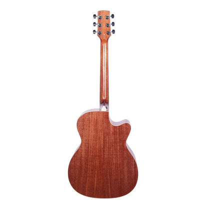 Timberidge '1 Series' Left Handed Spruce Solid Top Acoustic-Electric Small Body Cutaway Guitar Natural Gloss