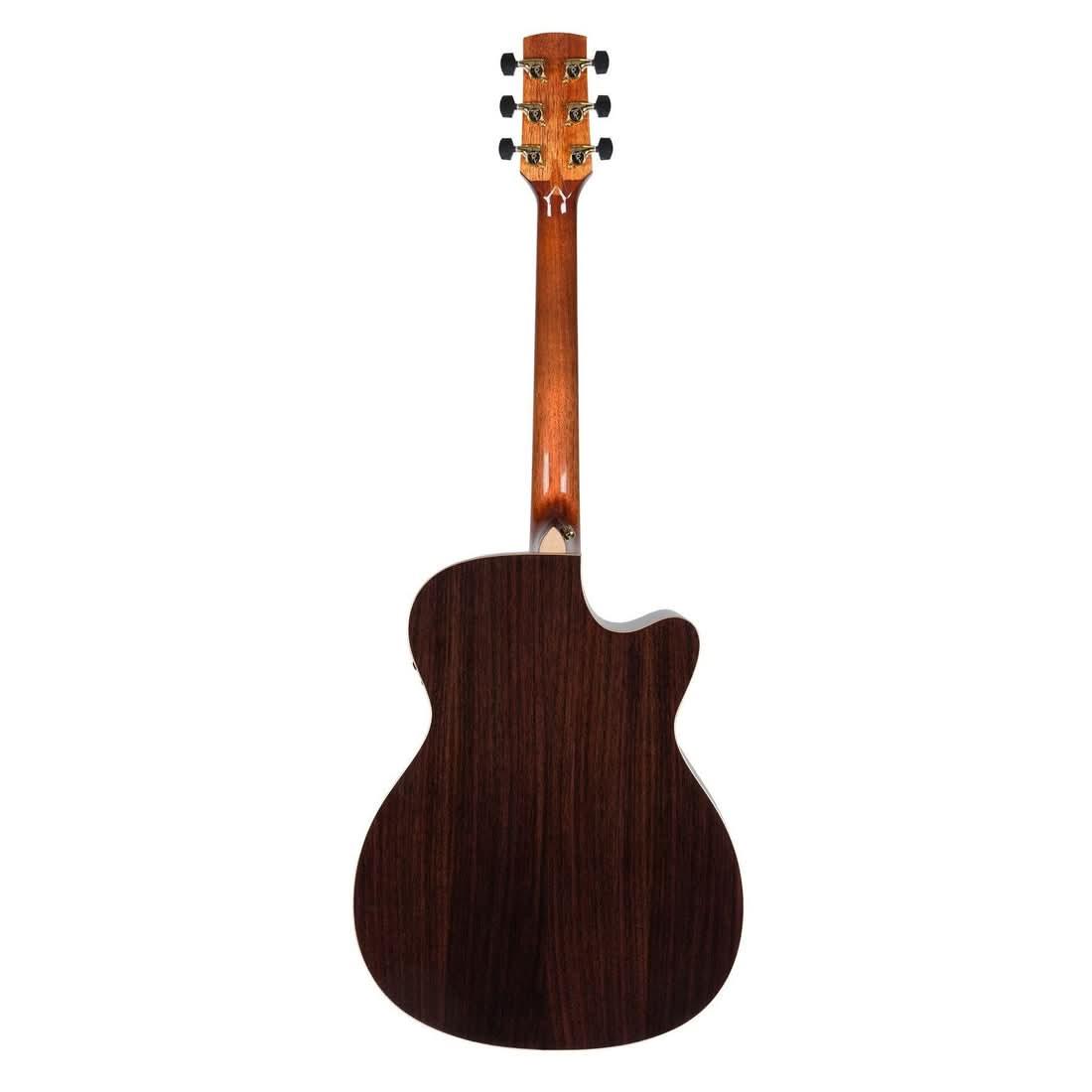 Timberidge '3 Series' Left Handed Spruce Solid Top Acoustic-Electric Small Body Cutaway Guitar Natural Gloss