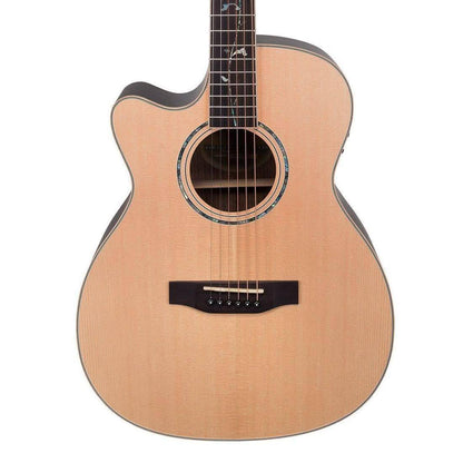 Timberidge '3 Series' Left Handed Spruce Solid Top Acoustic-Electric Small Body Cutaway Guitar with 'Tree of Life' Inlay Natural Satin