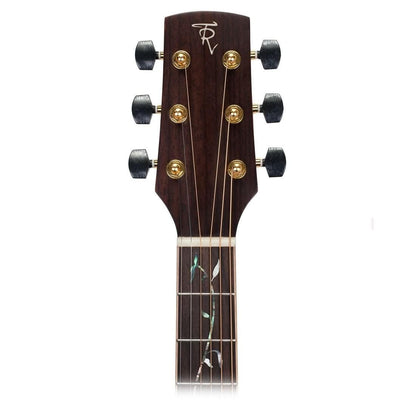 Timberidge '3 Series' Left Handed Spruce Solid Top Acoustic-Electric Small Body Cutaway Guitar with 'Tree of Life' Inlay Natural Satin