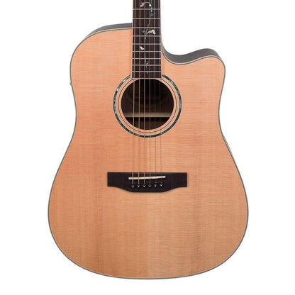 Timberidge '3-Series' Spruce Solid Top Acoustic-Electric Dreadnought Cutaway Guitar with 'Tree of Life' Inlay Natural Satin