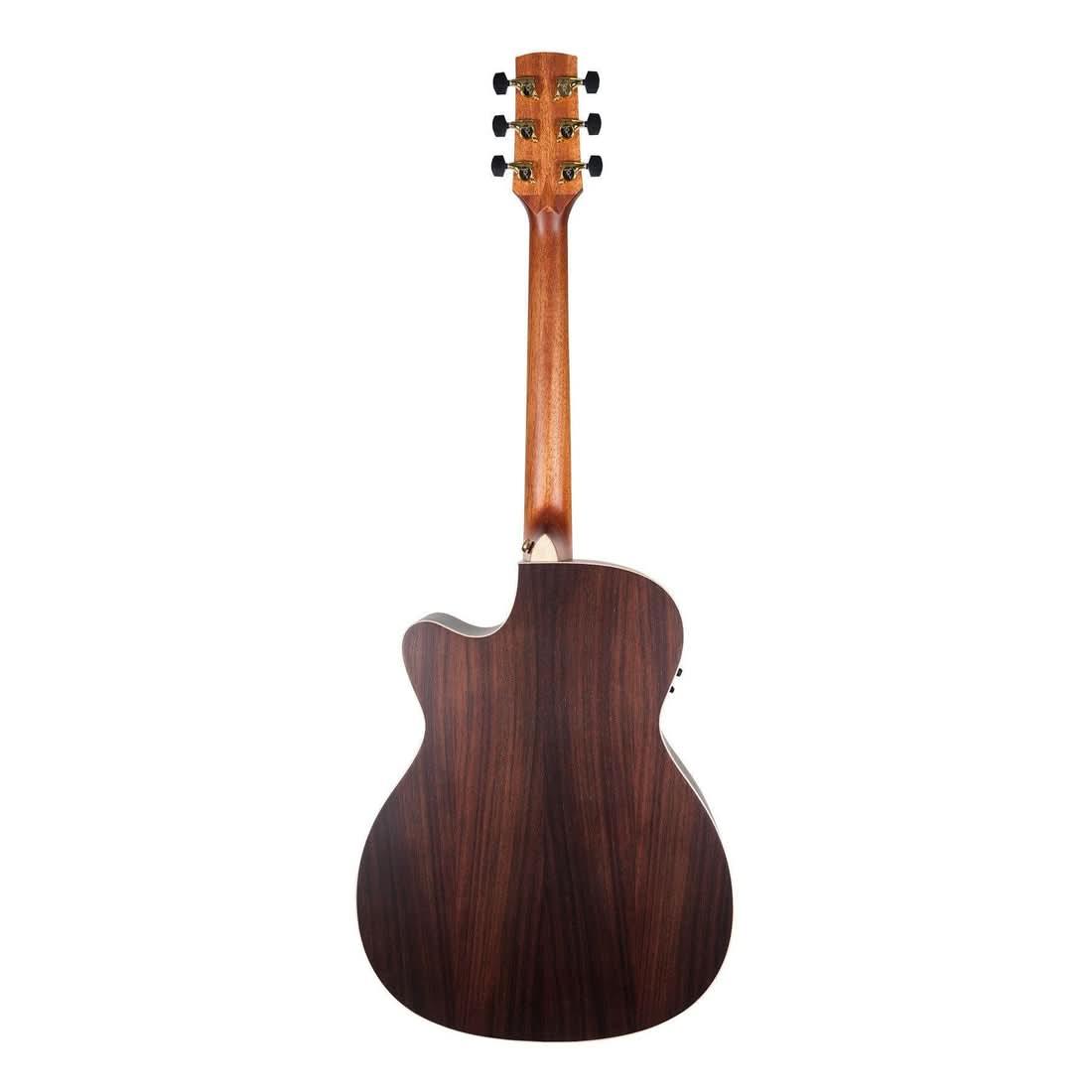 Timberidge '3 Series' Spruce Solid Top Acoustic-Electric Small Body Cutaway Guitar with 'Tree of Life' Inlay Natural Satin