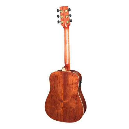 Timberidge '4 Series' Cedar Solid Top Acoustic-Electric Traveller Mini Guitar Natural Satin