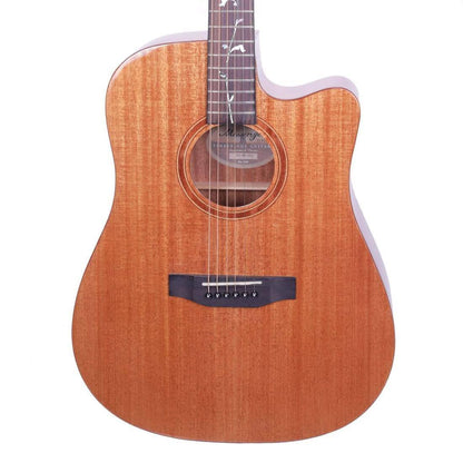 Timberidge 'Messenger Series' Mahogany Solid Top Acoustic-Electric Dreadnought Cutaway Guitar Natural Gloss