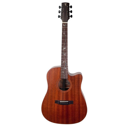 Timberidge Messenger Series Mahogany Solid Top Acoustic-Electric Dreadnought Cutaway Guitar