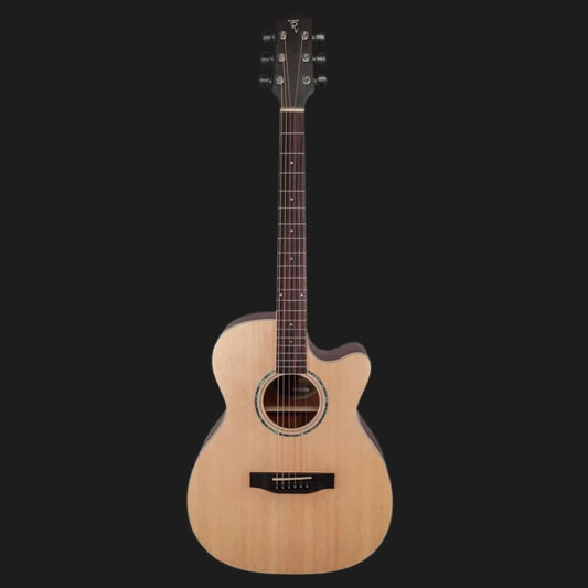 Timberidge TRFC-1-NST '1 Series' Spruce Top Acoustic-Electric Small Body Guitar, Natural Satin