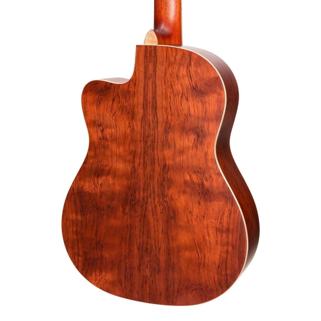 Timberidge '4 Series' Cedar Solid Top Acoustic-Electric Classical Cutaway Guitar Natural Satin