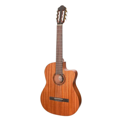 Timberidge 'Messenger Series' Mahogany Solid Top Acoustic-Electric Classical Cutaway Guitar Natural Satin