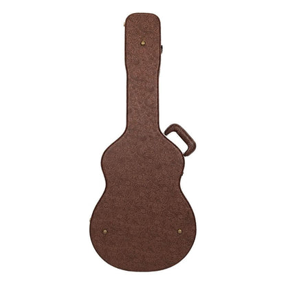 Timberidge Deluxe Shaped 12-String Small Body Acoustic Guitar Hard Case Paisley Brown