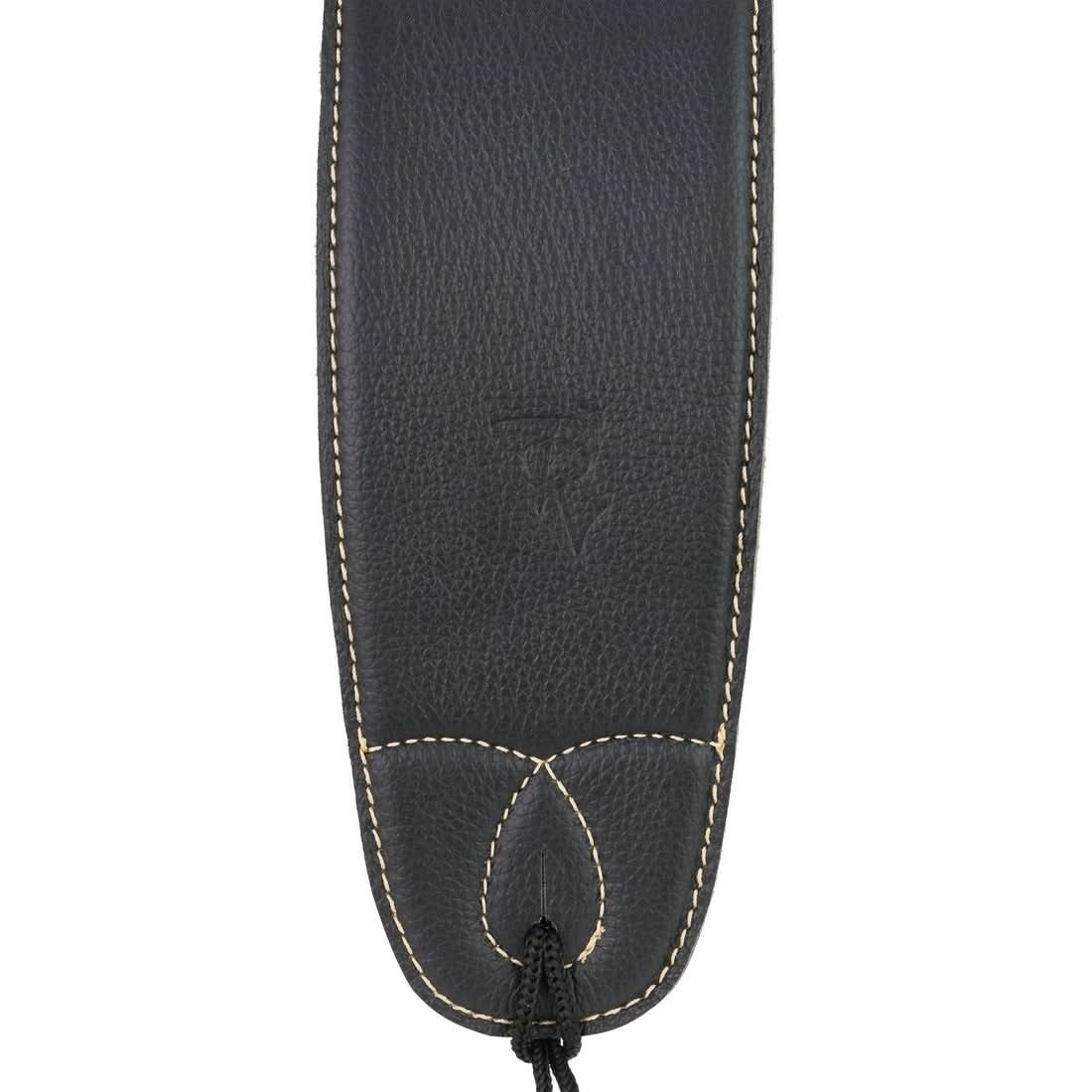 Timberidge Premium Italian Leather Padded Guitar Strap Black