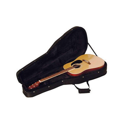 Torque Poly Foam Acoustic Guitar Case with Heavy Duty Black Nylon Exterior