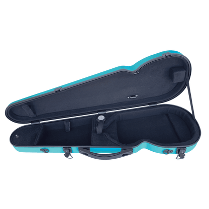 Vivo V203-34AQB Polycarbonate Shaped Case to suit 3/4 Violin / 13" Viola - Aqua Blue Vivo Violins Cases & Bags