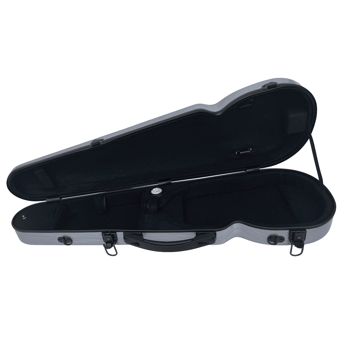 Vivo V203-34SL2 Polycarbonate Shaped Case to suit 3/4 Violin / 13" Viola - Brushed Silver Vivo Violins Cases & Bags