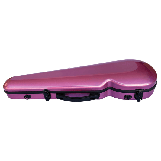 Vivo V203-44PK3 Polycarbonate Shaped Case to suit 4/4 Violin / 14" Viola - Metallic Pink Vivo Violins Cases & Bags
