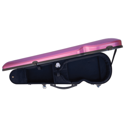 Vivo V203-44PK3 Polycarbonate Shaped Case to suit 4/4 Violin / 14" Viola - Metallic Pink Vivo Violins Cases & Bags