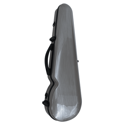 Vivo V203-44SL2 Polycarbonate Shaped Case to suit 4/4 Violin / 14" Viola - Brushed Silver Vivo Violins Cases & Bags