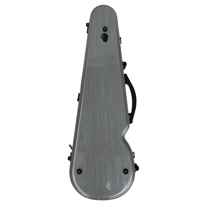 Vivo V203-44SL2 Polycarbonate Shaped Case to suit 4/4 Violin / 14" Viola - Brushed Silver Vivo Violins Cases & Bags