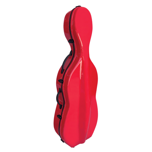 Vivo V703-44CR Deluxe Fibreglass Cello Case to suit 4/4 - Cherry Red Vivo Violins Cases & Bags