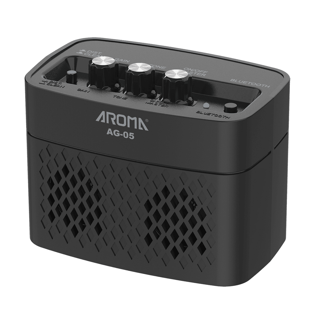 Aroma AG05BK 5W Electric Guitar Rechargeable Portable Amplifier Black - GIG Guitars