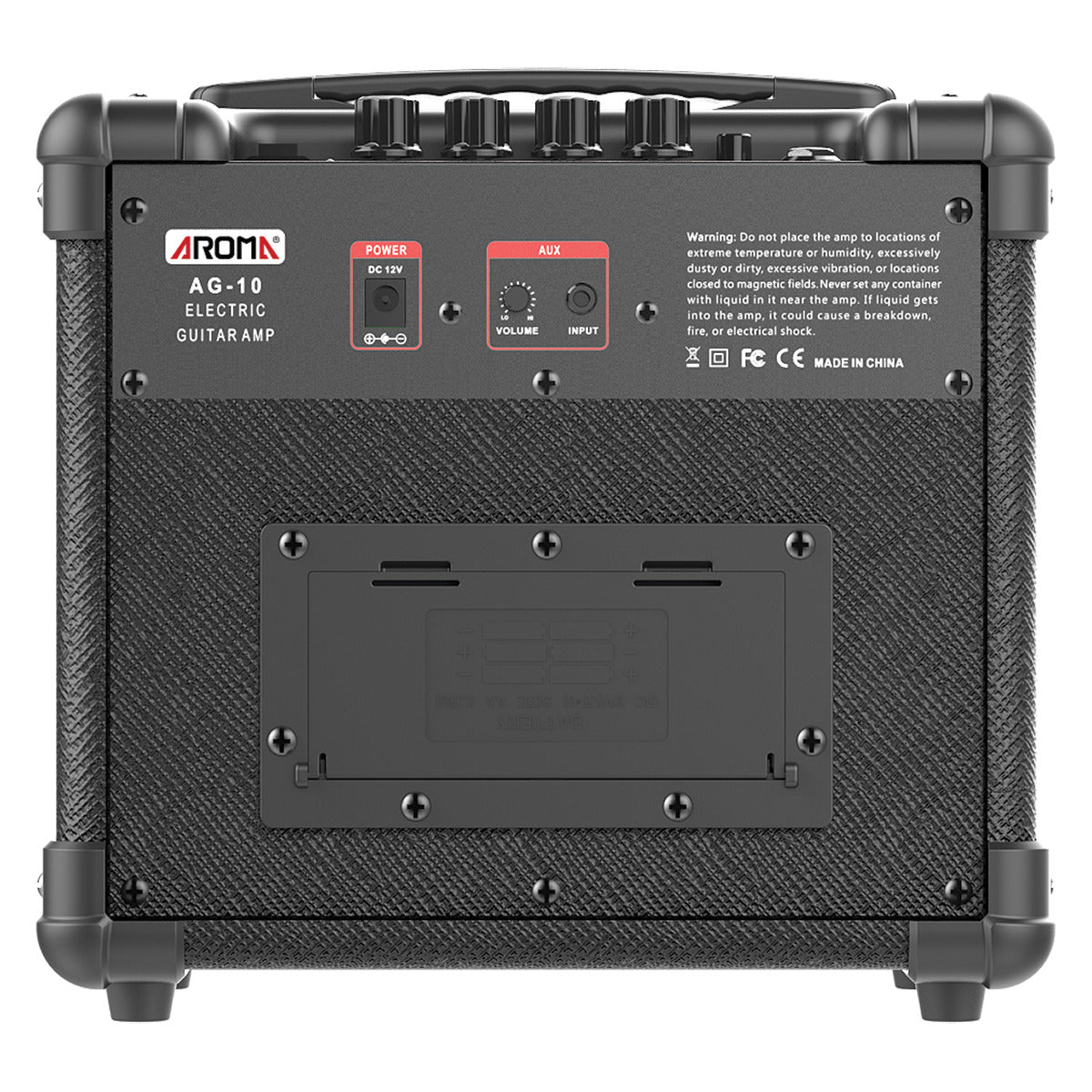 Aroma AG10BK 10W Black Electric Guitar Portable Amplifier