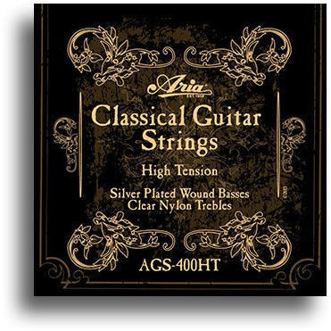 Aria Classical Nylon/Silver Tie End String Set High Tension