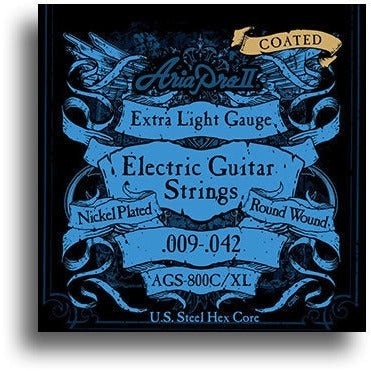 Aria Electric Guitar Extra Light Gauge Coated String Set 9-42
