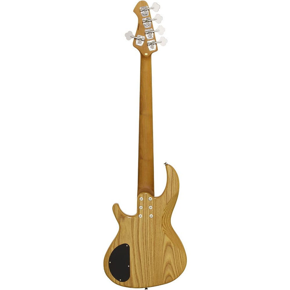 Aria 313MK2 Detroit Series 5-String Electric Bass Guitar in Open-Pore Natural Finish