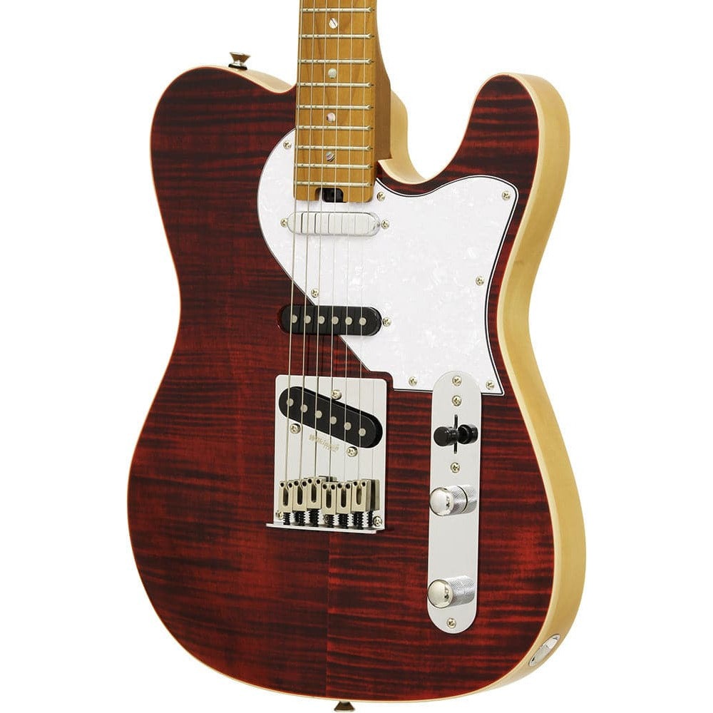 Aria 615-MK2 Nashville Electric Guitar in Ruby Red Gloss Finish