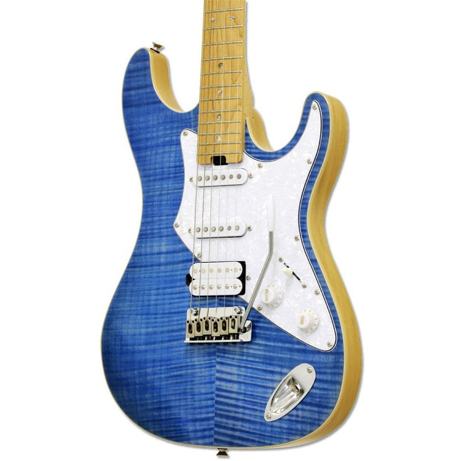 Aria 714-MK2 Fullerton Series Electric Guitar in Turquoise Blue