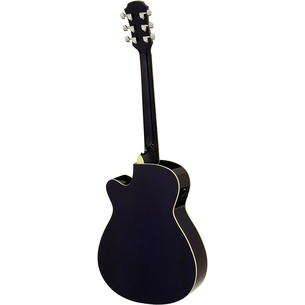 Aria AFN-15 Prodigy Series AC/EL Folk Body Guitar with Cutaway in Blue Shade Gloss