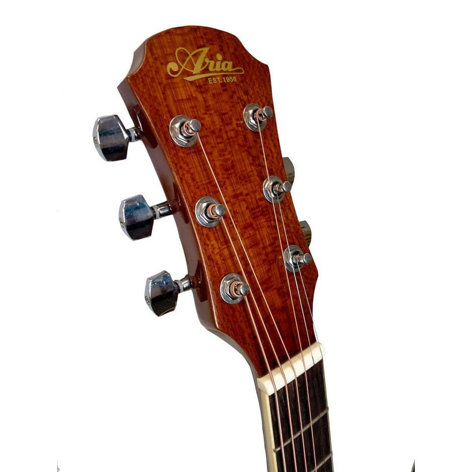 Aria AFN-15 Prodigy Series AC/EL Folk Body Guitar in Brown Sunburst