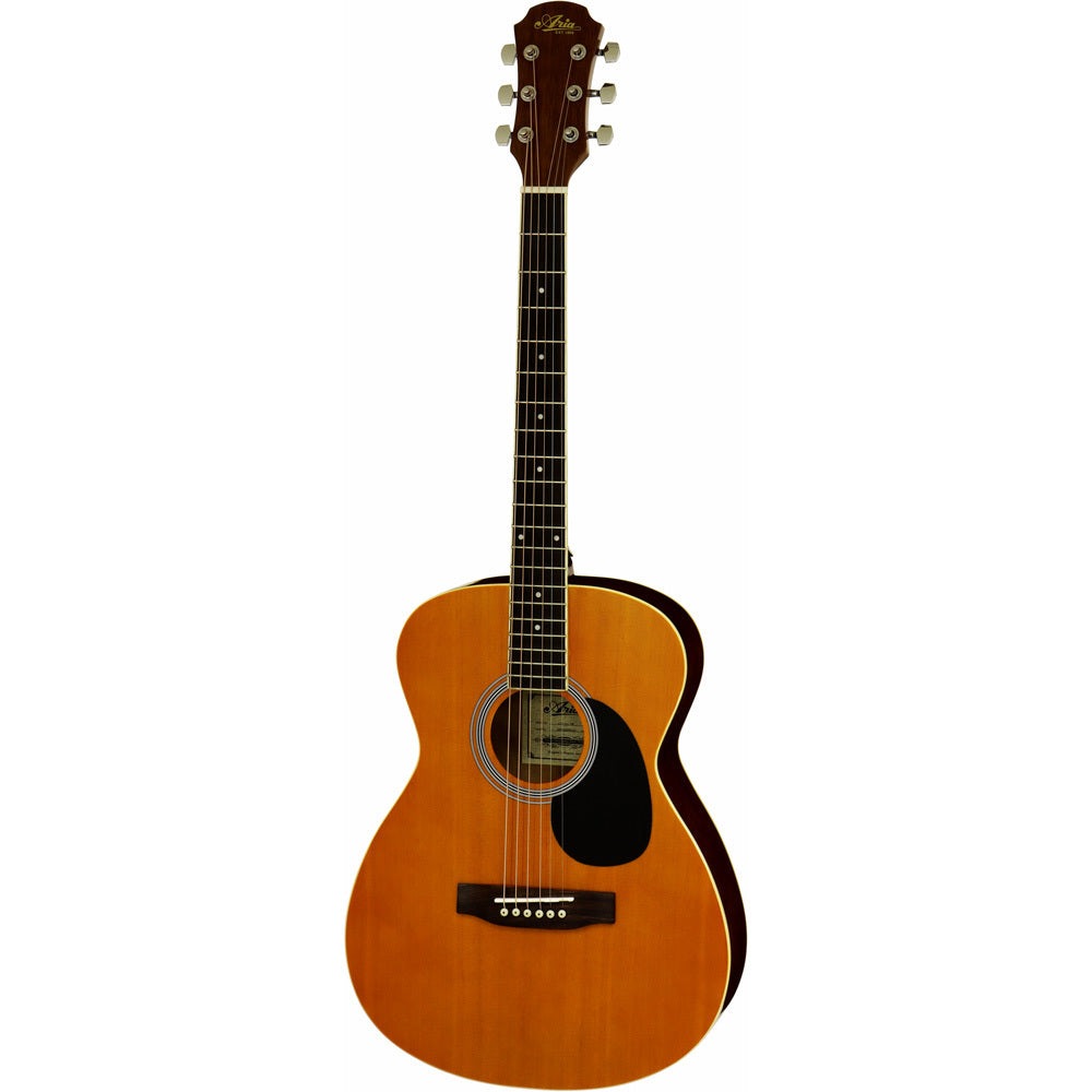 Aria AFN-15 Prodigy Series Acoustic Folk Body Guitar in Orange Gloss