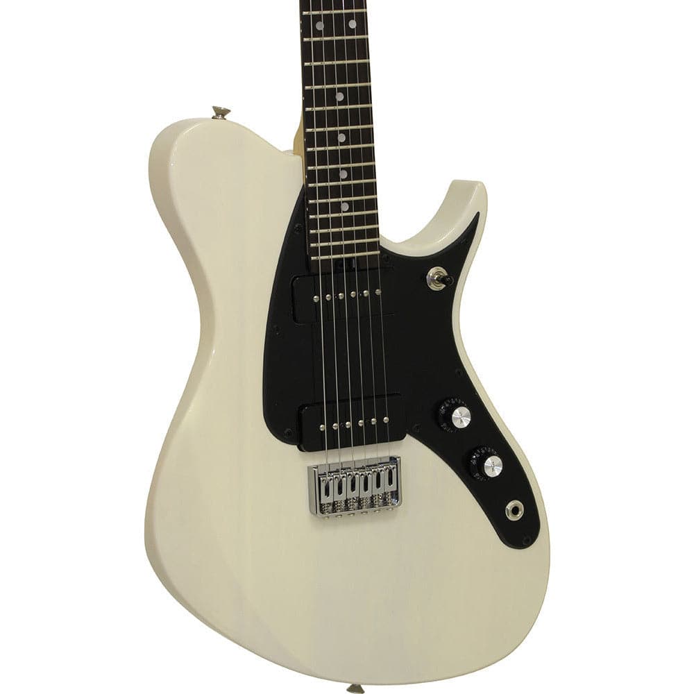 Aria J Series J-2 Electric Guitar in See-Thru Vintage White