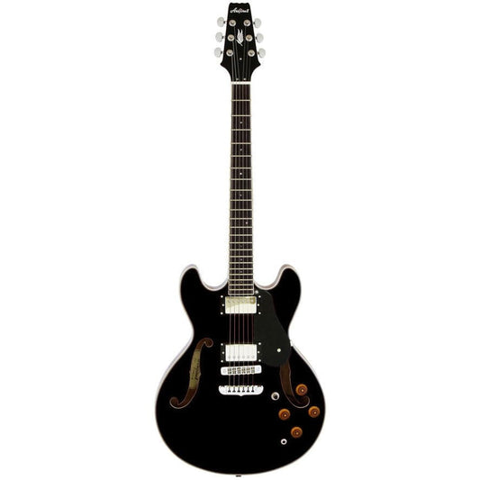 Aria TA-CLASSIC Semi-Hollow Electric Guitar in Black Gloss