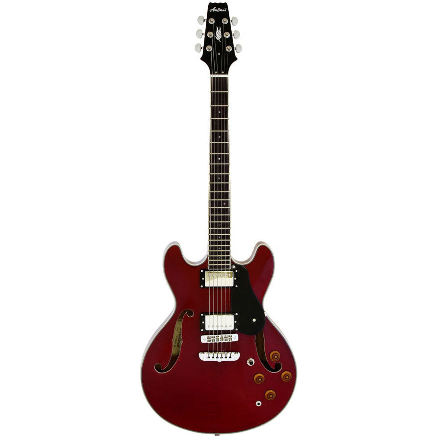 Aria TA-CLASSIC Semi-Hollow Electric Guitar in Wine Red Gloss
