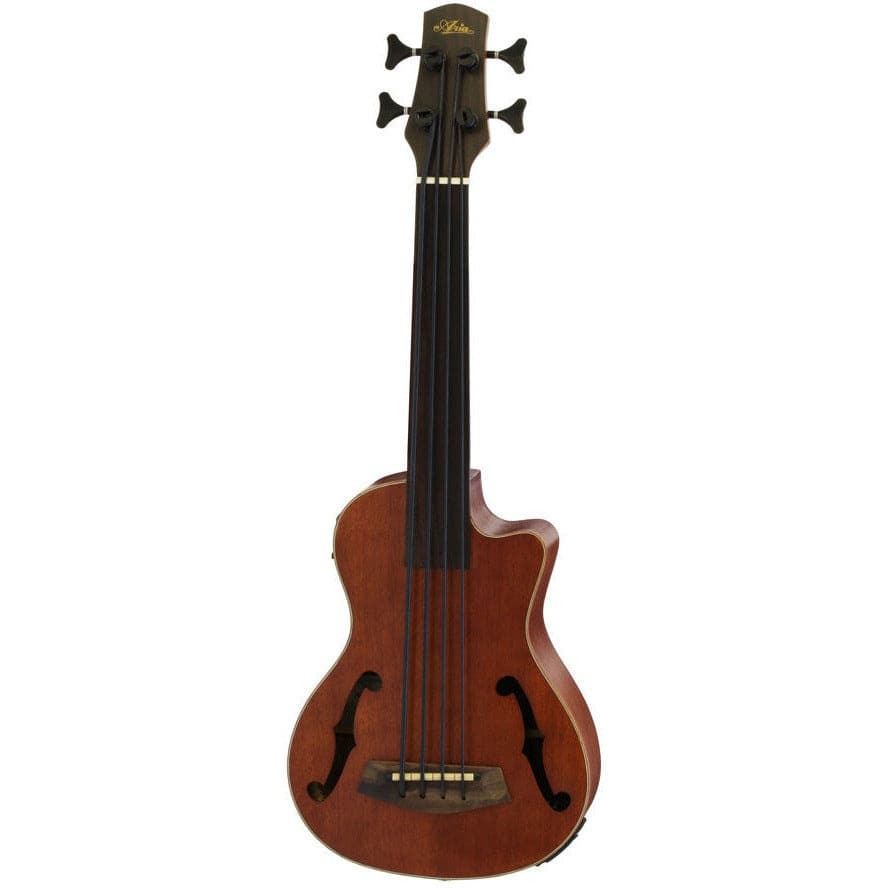 Aria AU-Series Fretless AC/EL Bass Ukulele with Cutaway - GIG Guitars