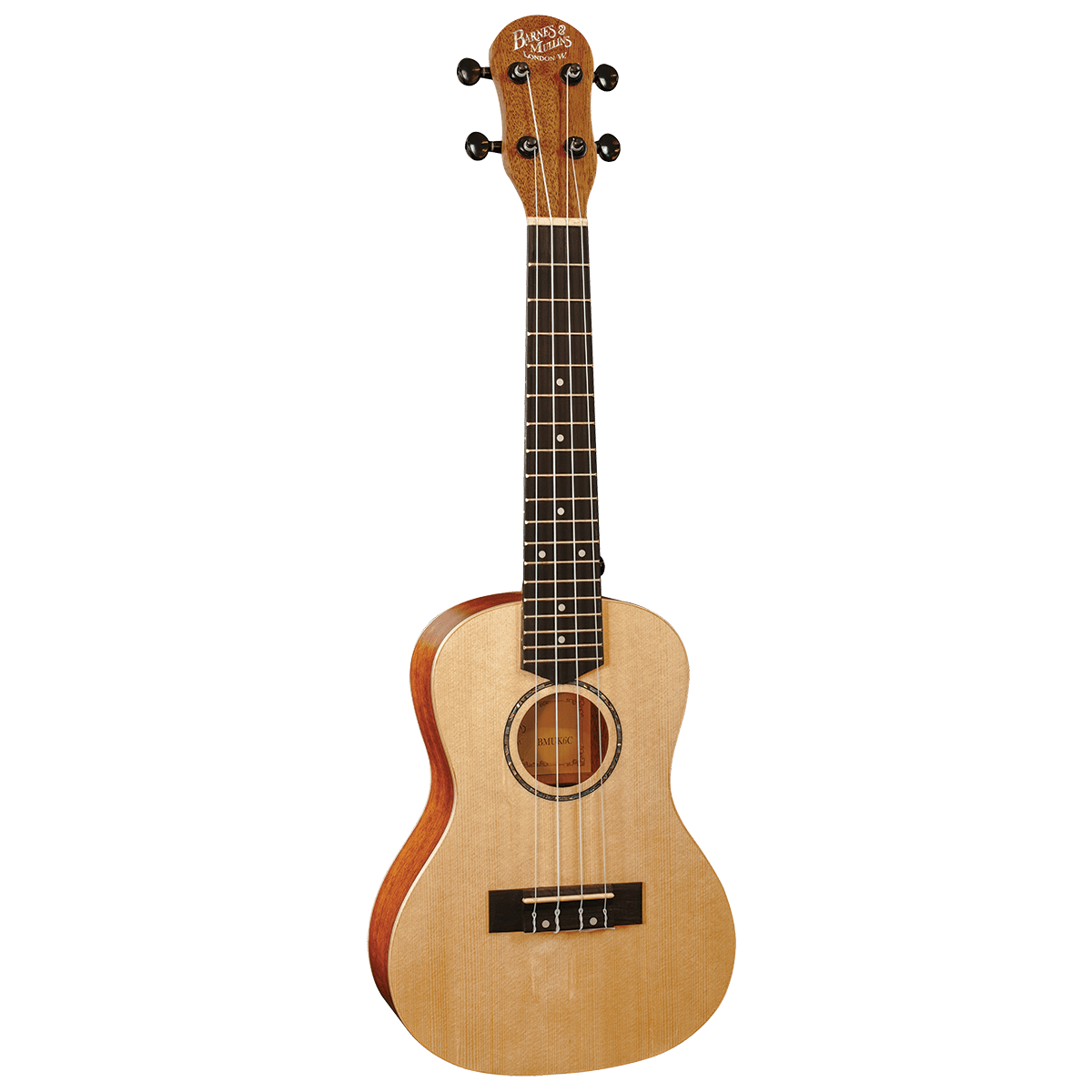 Barnes &amp; Mullins BMUK6C Solid Top Concert Spruce/Mahogany Ukulele - GIG Guitars