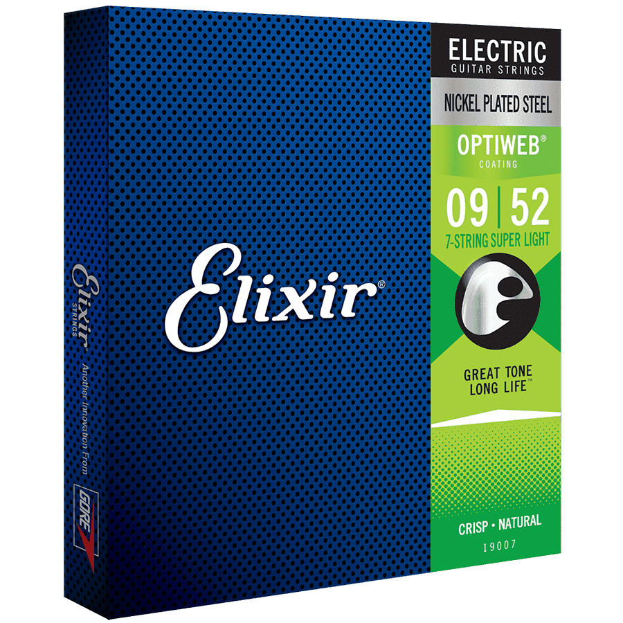 Elixir 19007 Optiweb 7-String Electric Super Light 9-52 - GIG Guitars