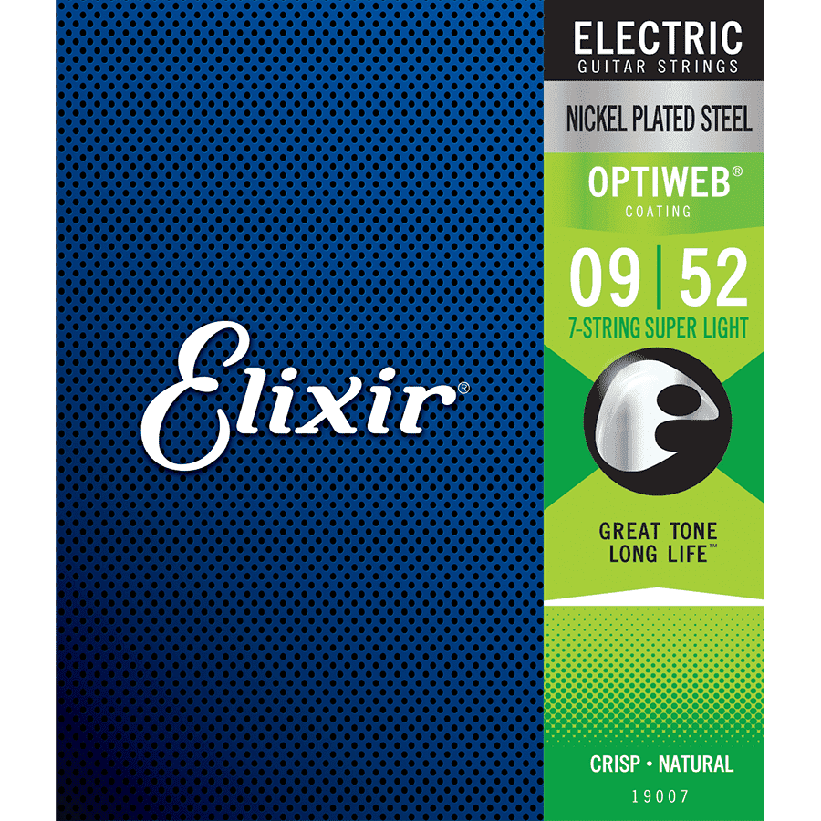 Elixir 19007 Optiweb 7-String Electric Super Light 9-52 - GIG Guitars