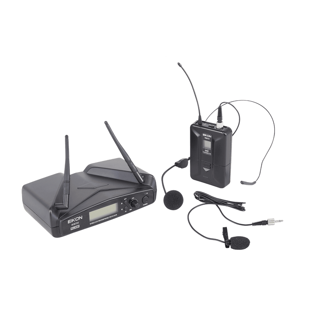 Eikon WM700HA Belt-Pack with Headset &amp; Lapel Wireless System 516-562Mhz - GIG Guitars