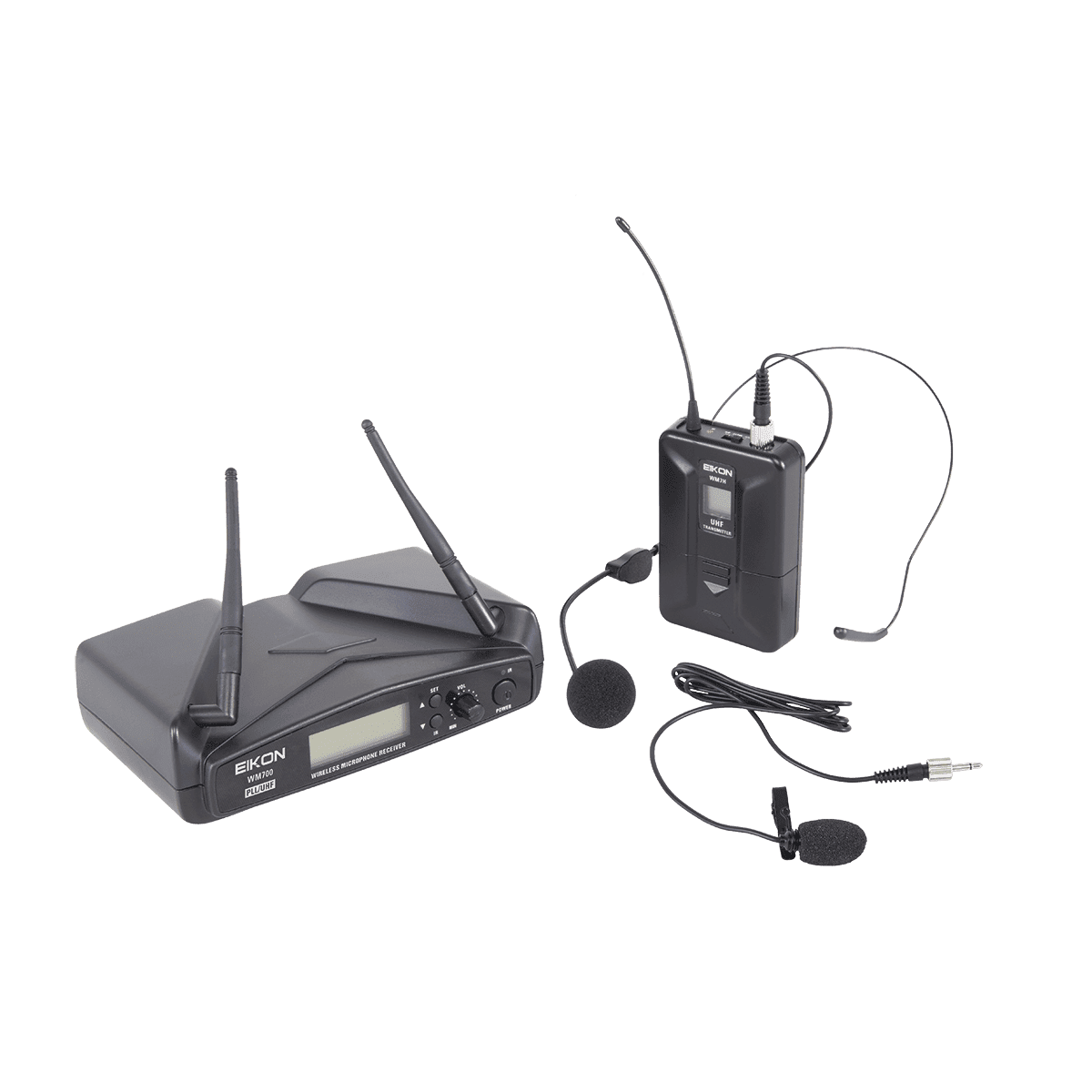 Eikon WM700HA Belt-Pack with Headset & Lapel Wireless System 516-562Mhz