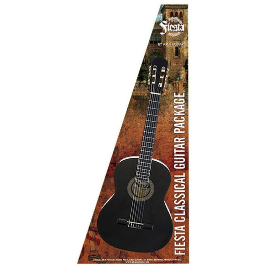 Aria Fiesta 1/2-Size Classical/Nylon String Guitar Pack in Black